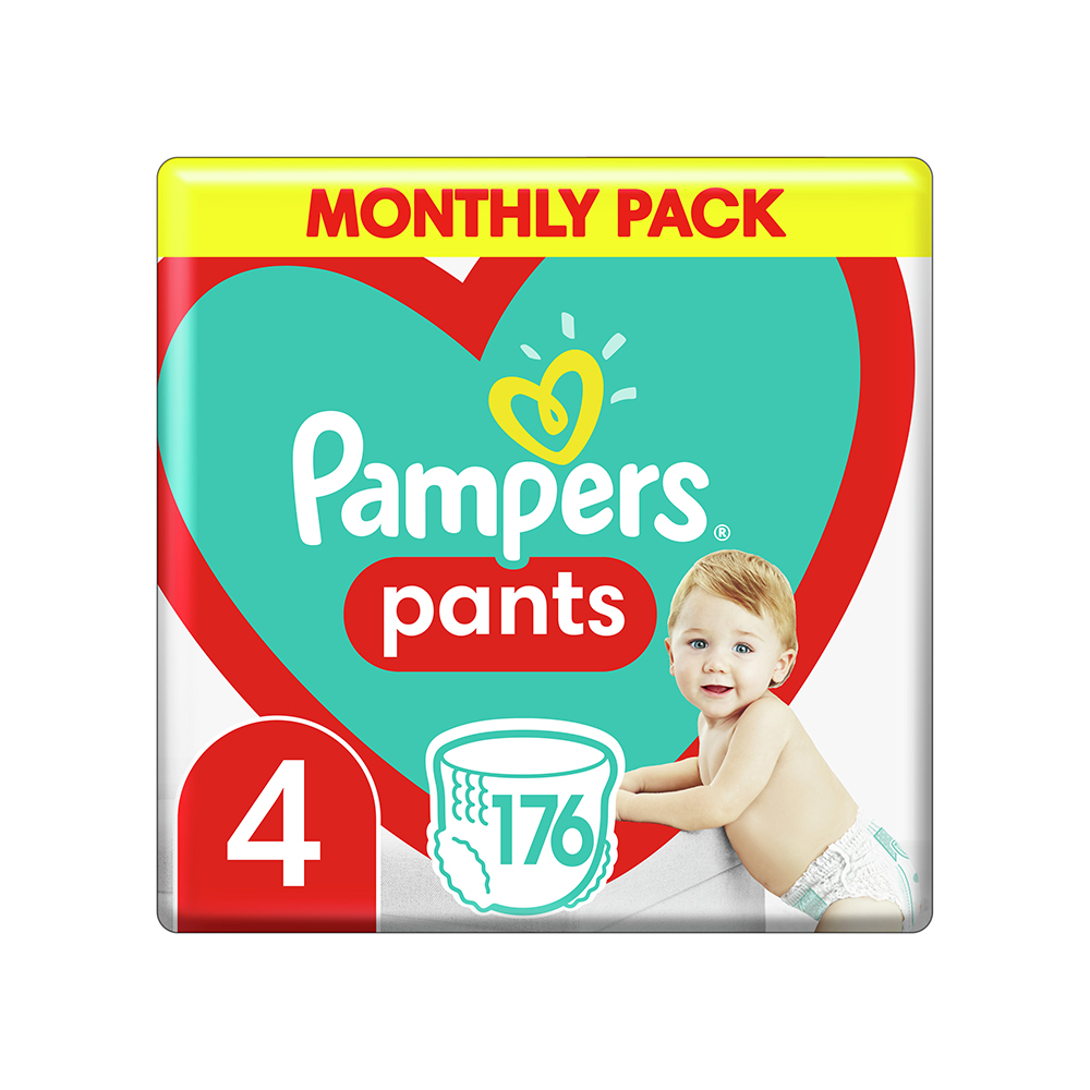 PAMPERS - MONTHLY PACK Pants No4 (9-15kg) - 176 πάνες